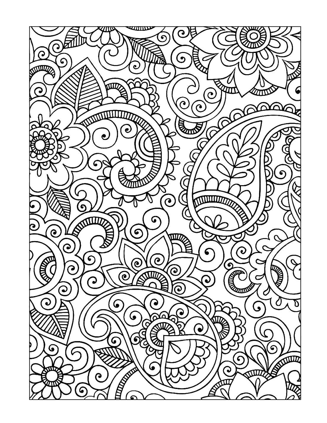 Printable coloring pages paisley coloring pages printable coloring pages pattern coloring pages