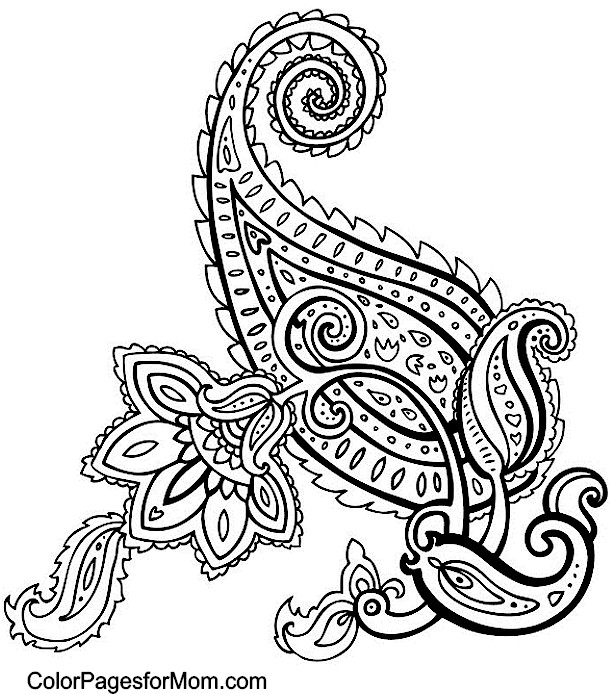 Paisley coloring page