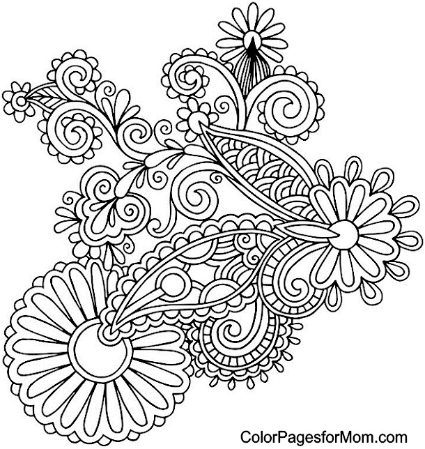 Paisley coloring page