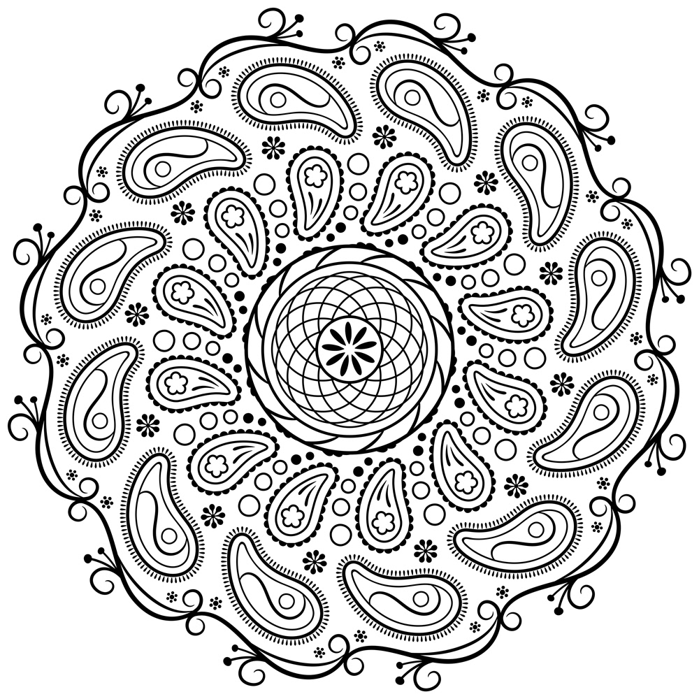 Paisley coloring page