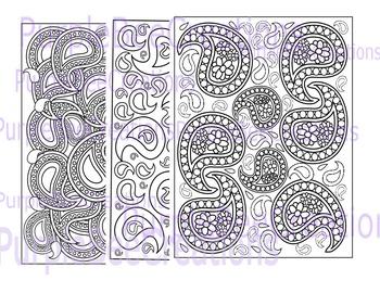 Paisley coloring pages by the purple bee classroom tpt