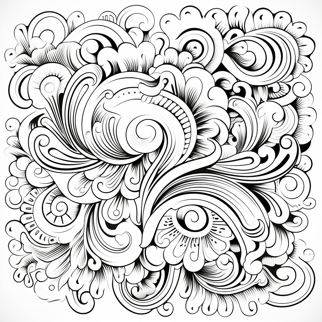 Coloring pages paisley