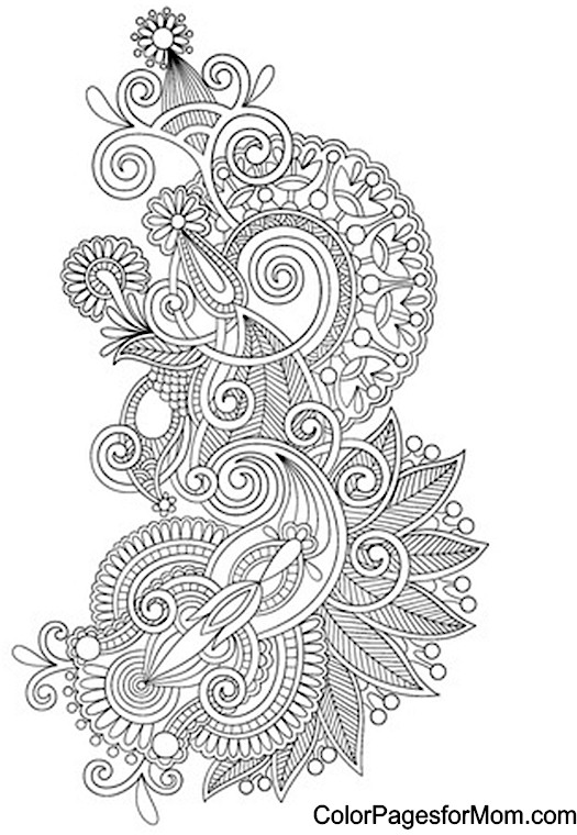 Paisley coloring page