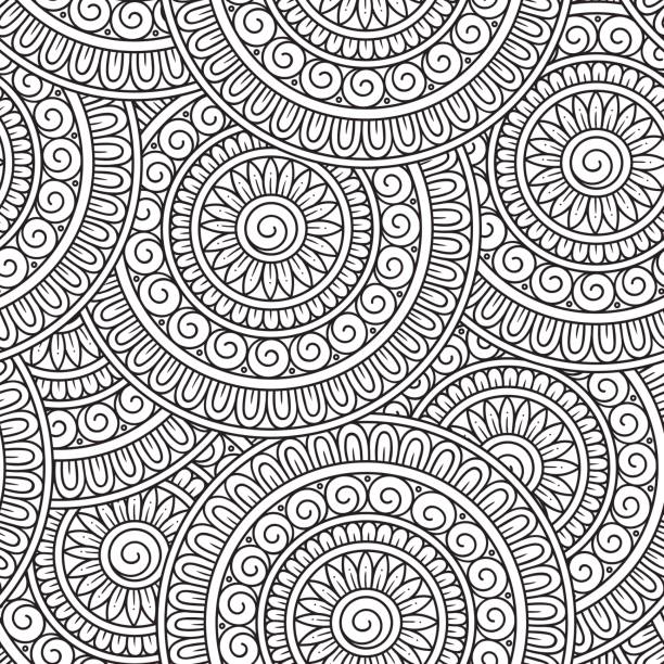 Paisley coloring pages stock illustrations royalty