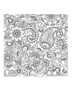 Paisley coloring pages for adults kids