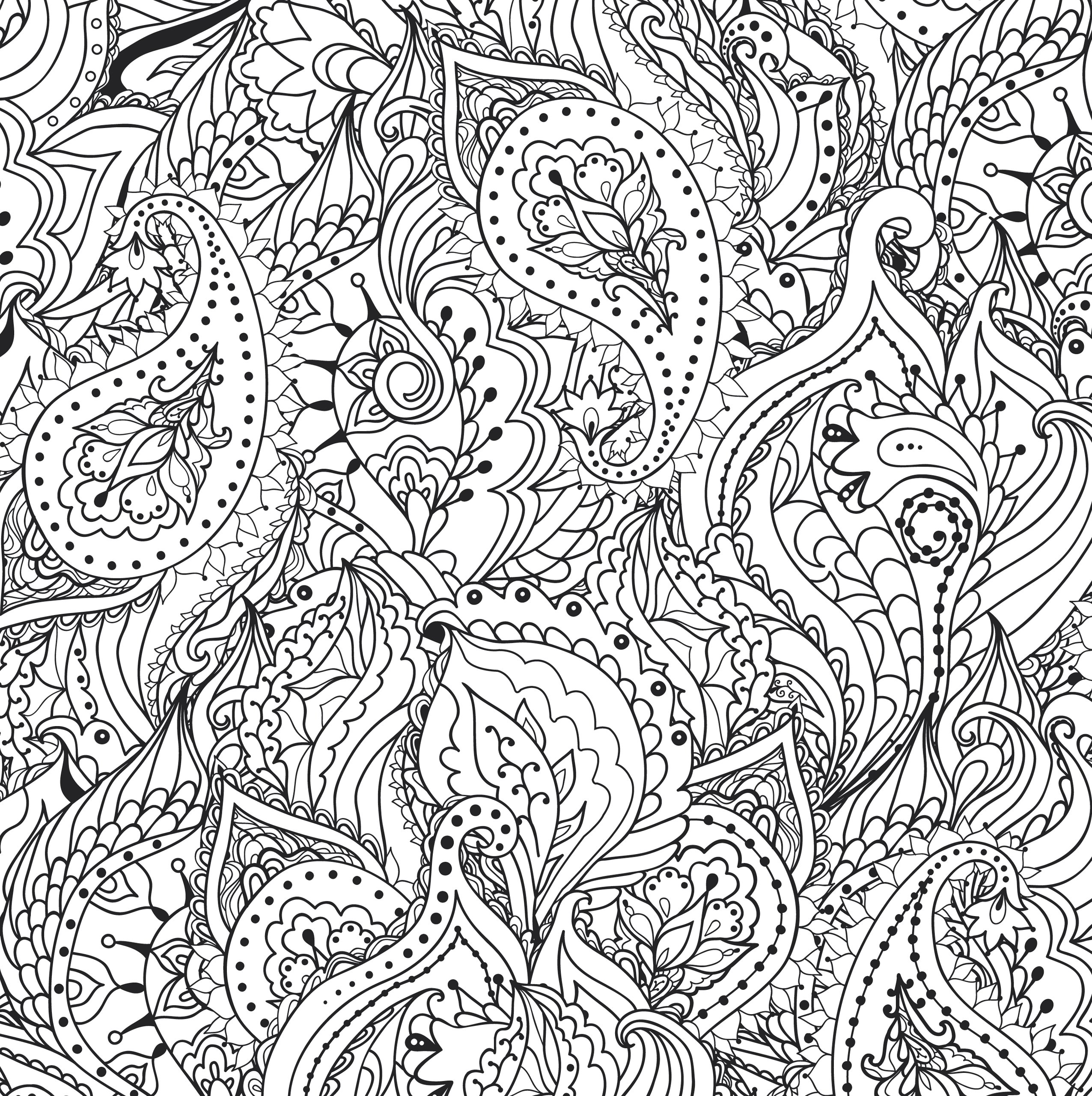 Peaceful paisleys adult coloring book