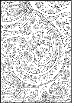 Paisley designs coloring book dover design coloring books marty noble books