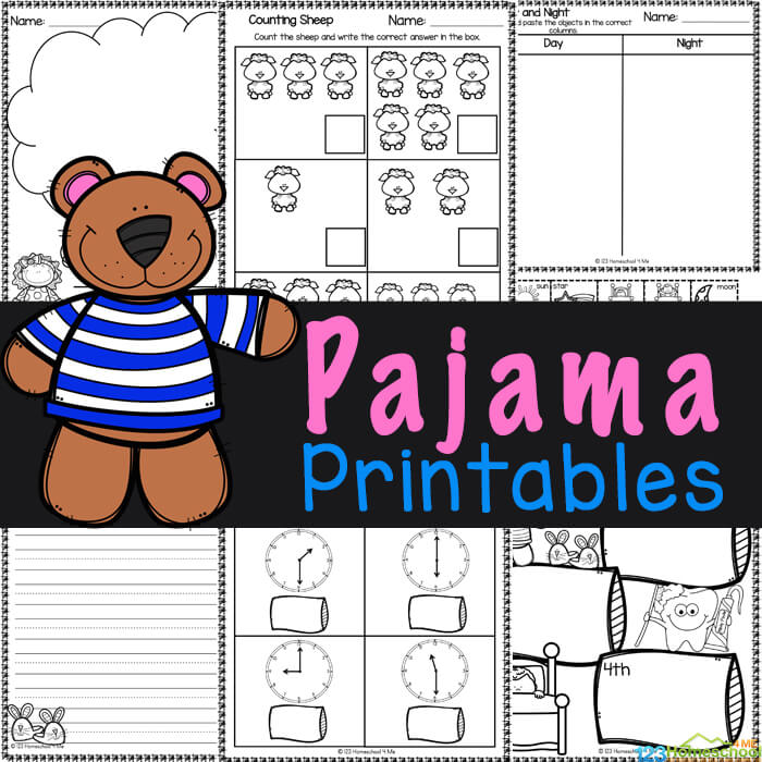 Ð free pajama day printable worksheets and activities