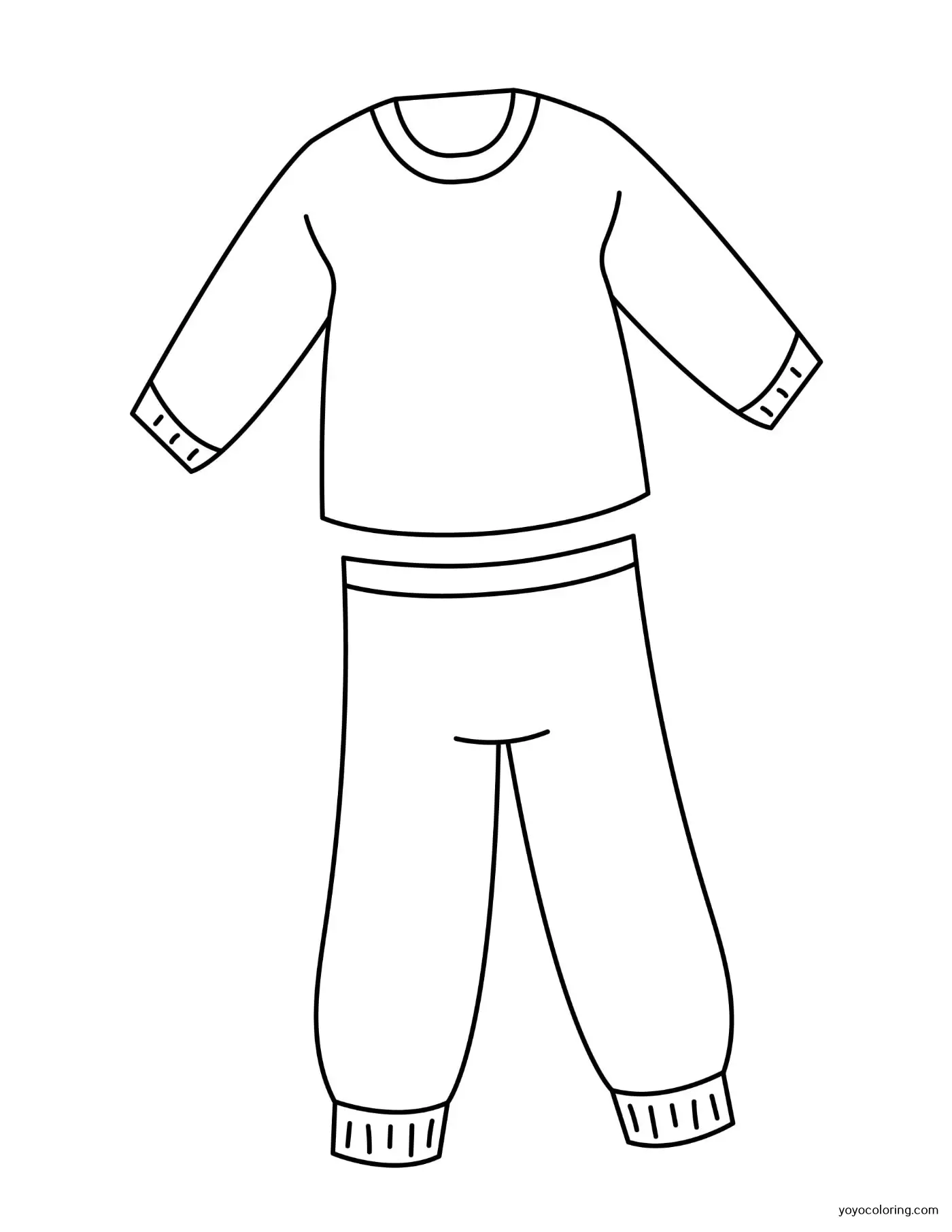 Pajamas coloring pages á printable painting template