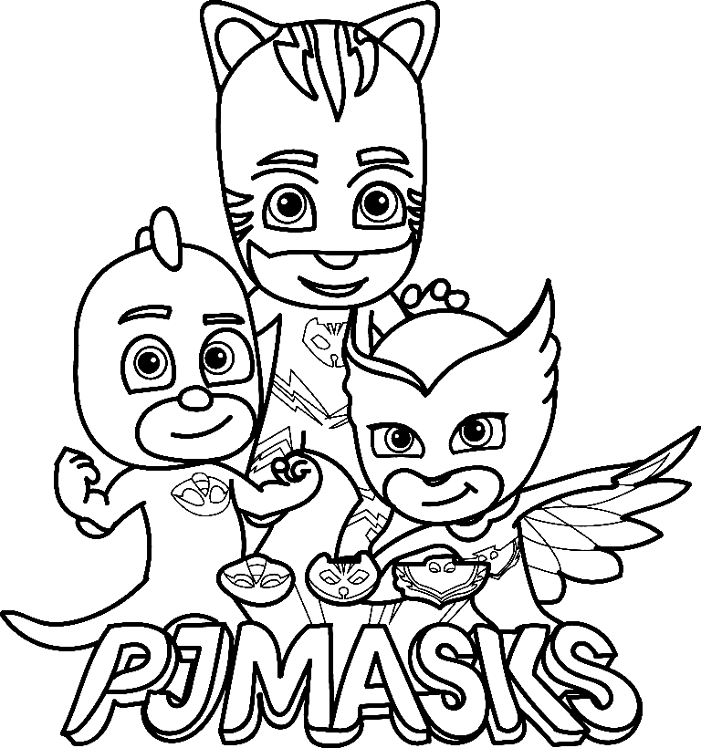 Pj masks coloring pages printable for free download