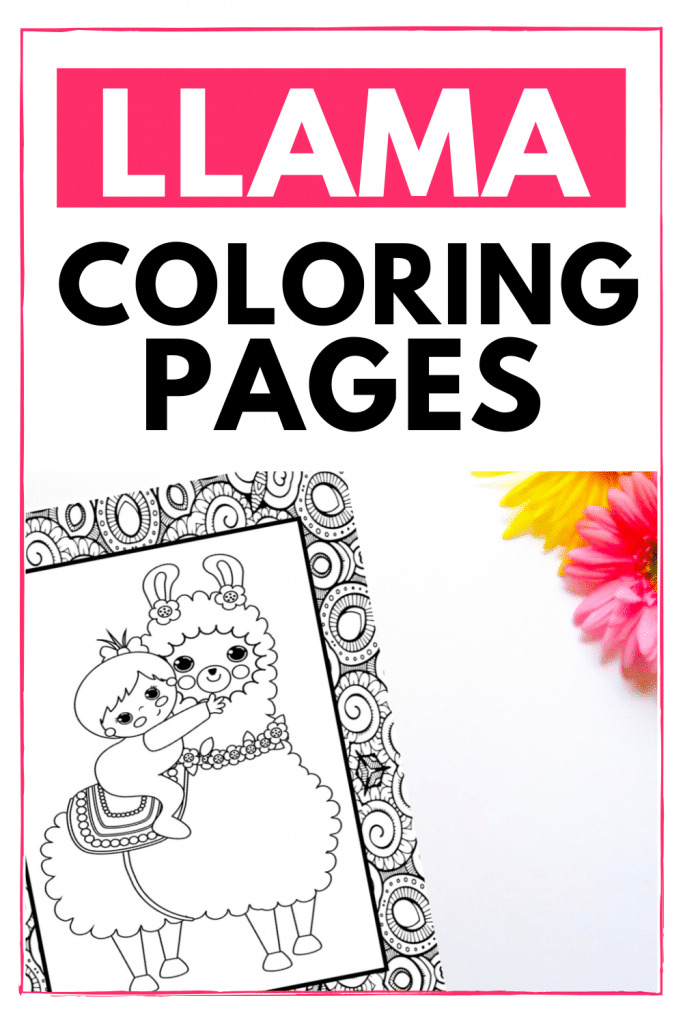 Printable llama coloring pages