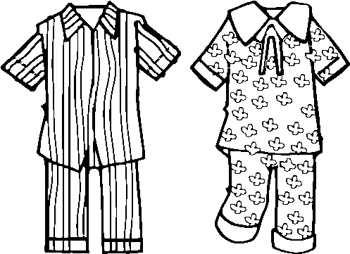 Download pajama day coloring sheets