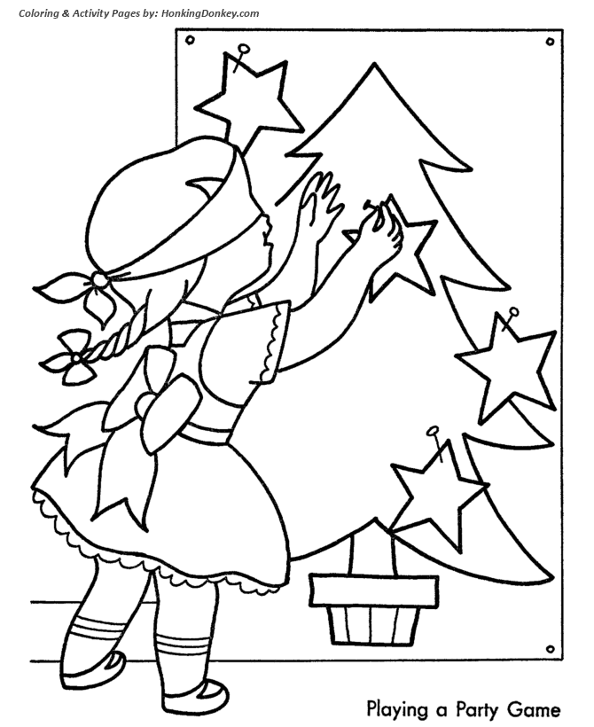 Christmas party coloring pages