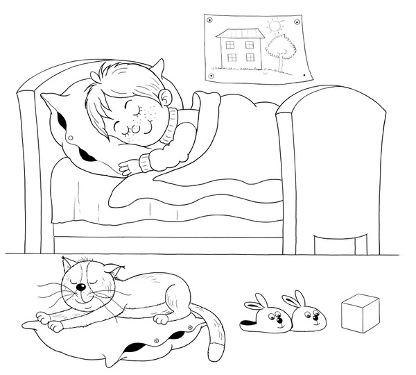 Thousand coloring page sleep royalty