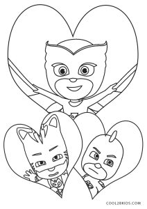 Free printable pj masks coloring pages for kids