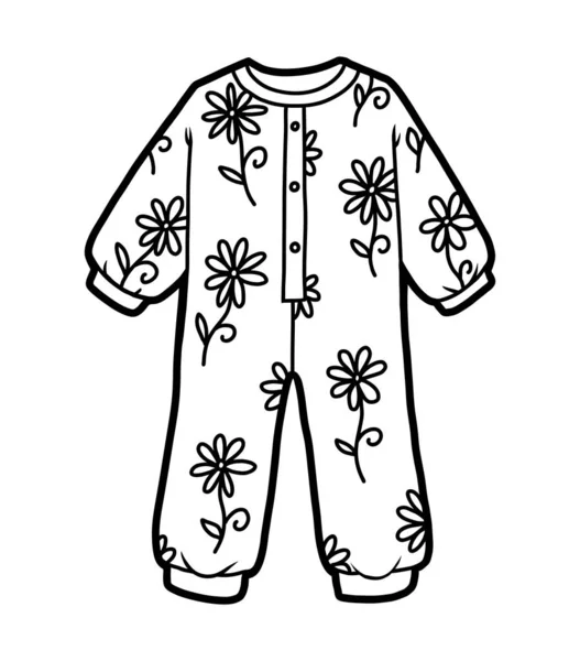 Coloring book pyjamas with cute cloud stock vector by ksenyasavva