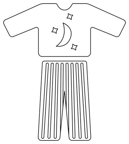 Pajama coloring page free printable coloring pages