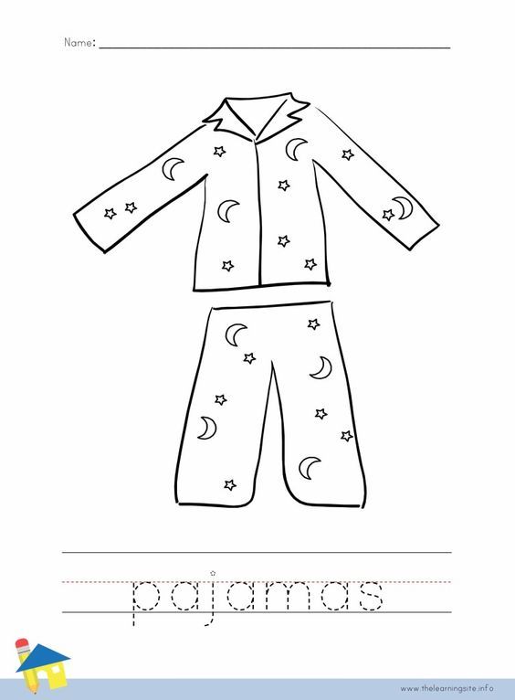 Pajamas coloring page outline red pajamas pajamas llama llama red pajama