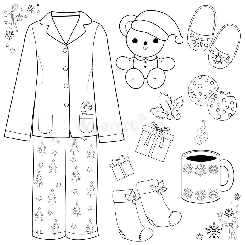 Pajamas coloring page stock illustrations â pajamas coloring page stock illustrations vectors clipart