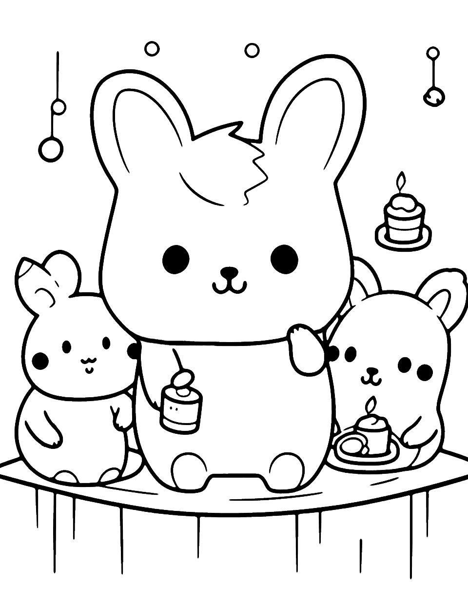 Kawaii coloring pages free printable sheets