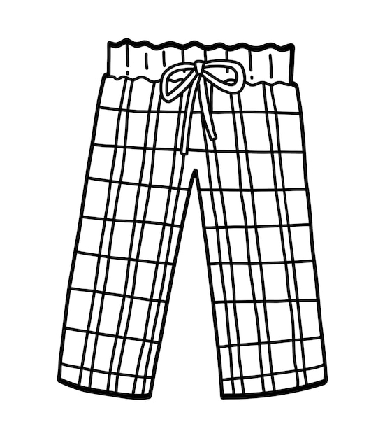 Premium vector coloring book for children pajama pants