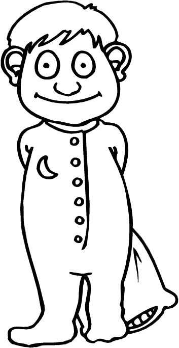 Pajama coloring page