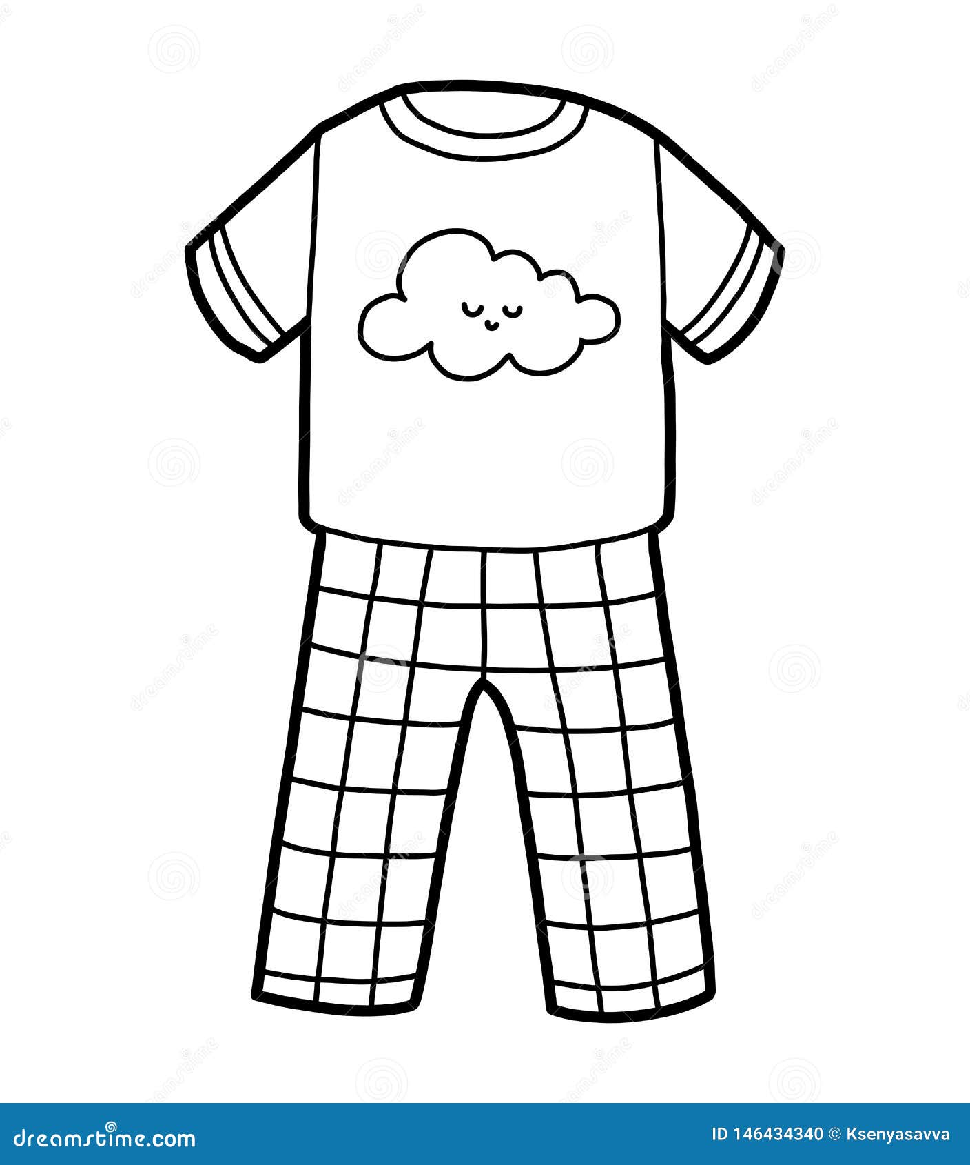 Pajamas coloring stock illustrations â pajamas coloring stock illustrations vectors clipart