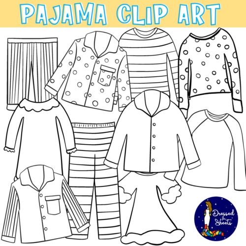 Pajama clip art made by teachers