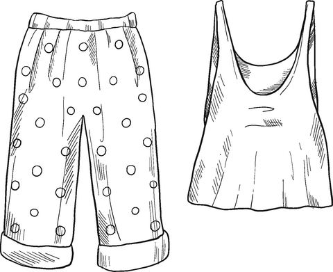 Girls pajamas coloring page free printable coloring pages