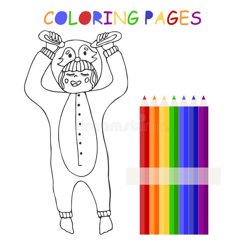 Pajamas coloring stock illustrations â pajamas coloring stock illustrations vectors clipart