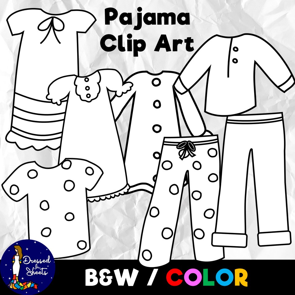 Pajama clip art made by teachers