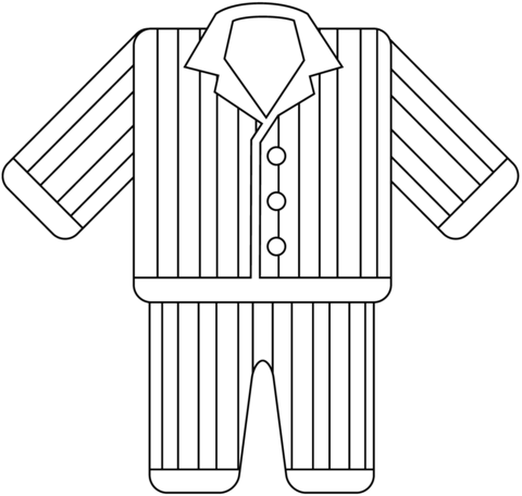 Pajama coloring page free printable coloring pages