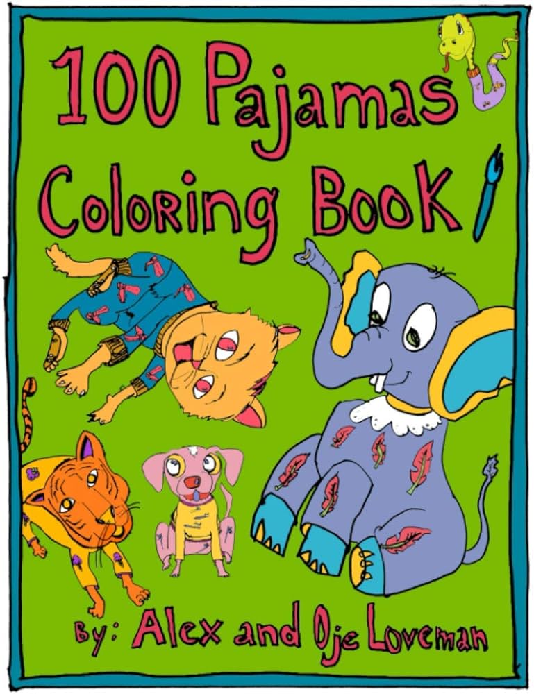 Pajamas coloring book loveman alex and oje books