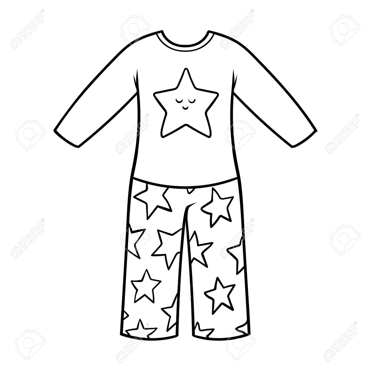 Coloring book for children pajamas for boys royalty free svg cliparts vectors and stock illustration image