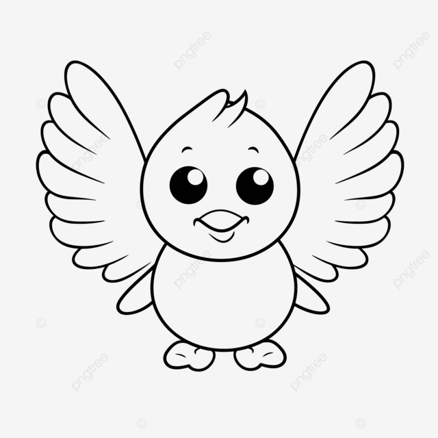 Dibujo de lindo bebã pãjaro para colorear pãginas quema boceto vector png dibujos dibujo bebe dibujo de pãjaro dibujo de ala png y vector para dcargar gratis