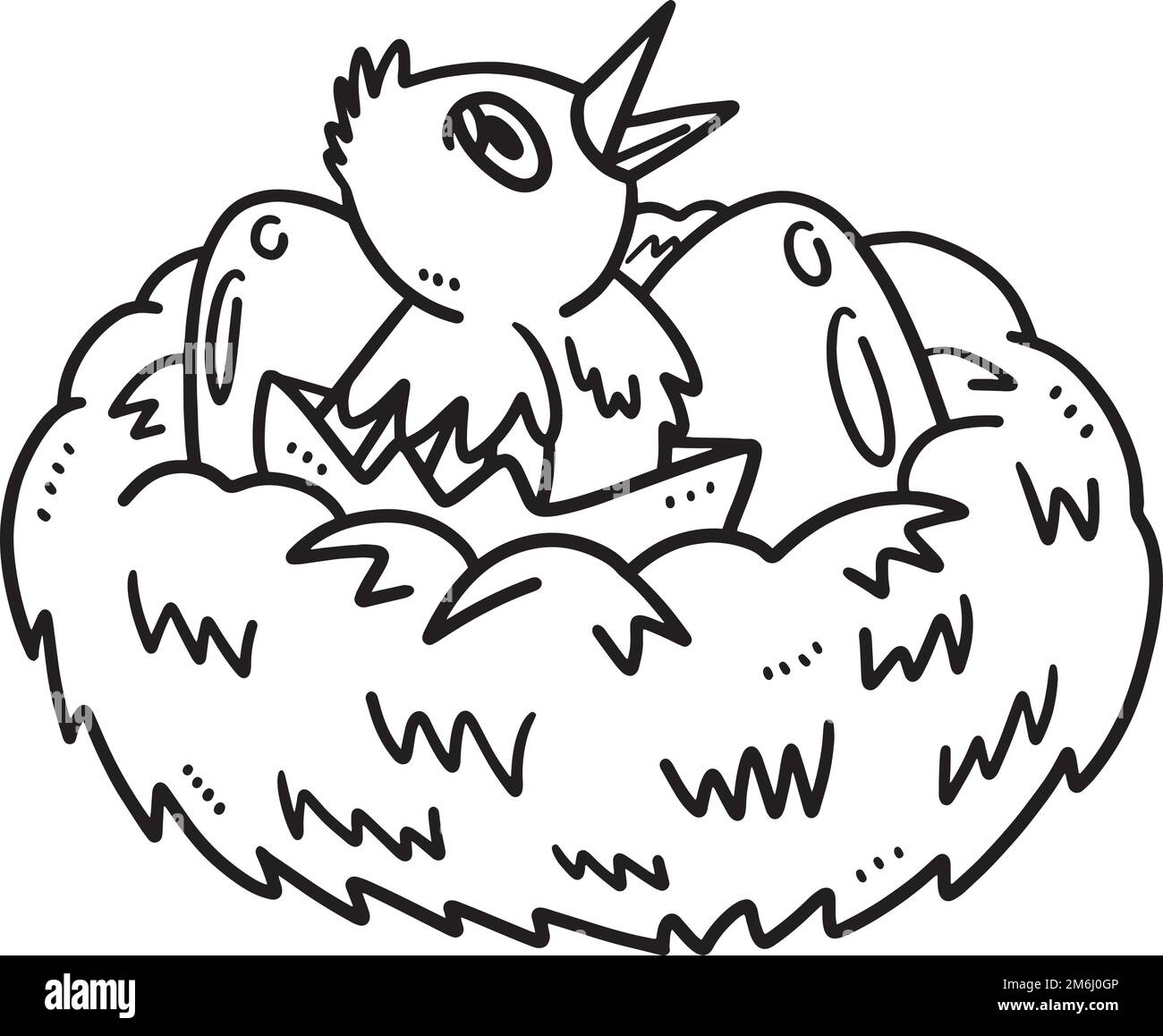 Baby bird coloring page hi