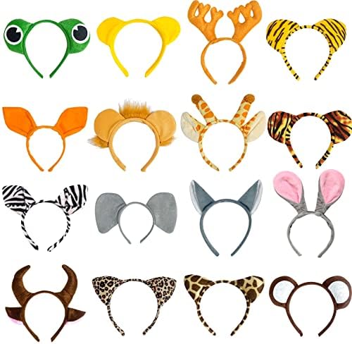 Flying childhood pcs jungle animal ears headbands for adults kids safari birthday party supplies halloween costume accessories toys