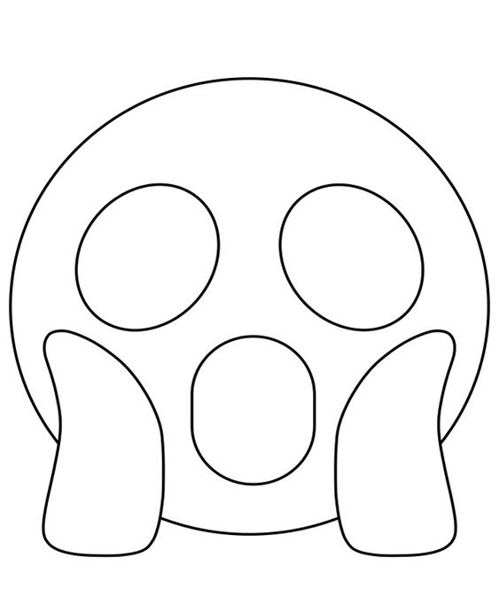 Free easy to print emoji coloring pages