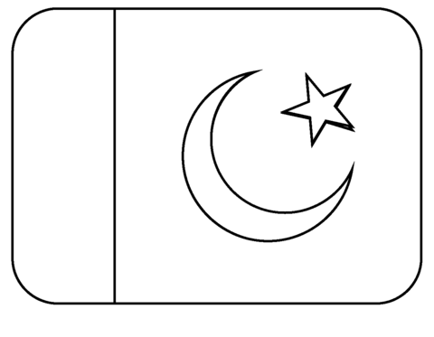 Flag of pakistan emoji coloring page free printable coloring pages