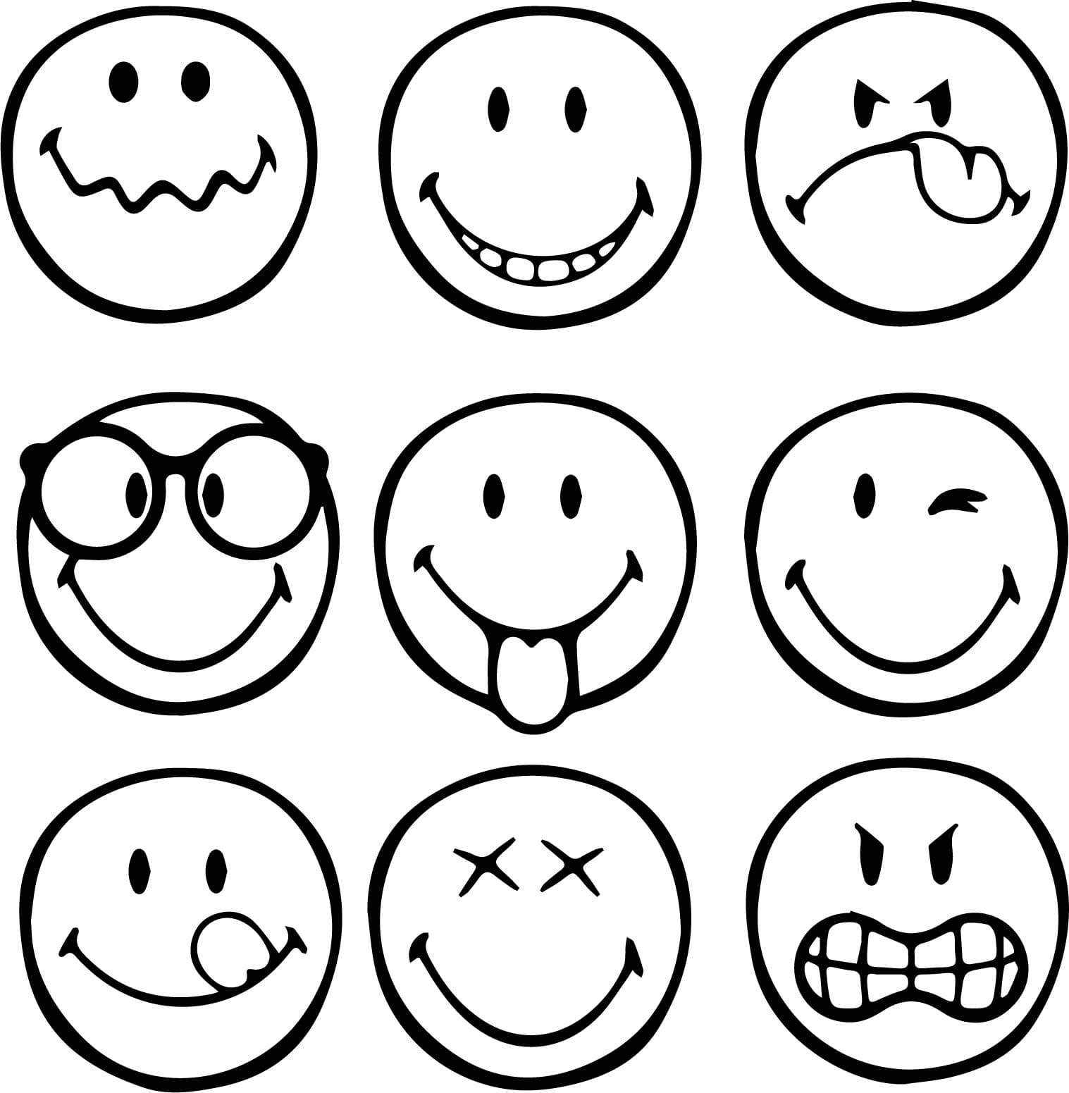 Emoji coloring pages pictures free printable