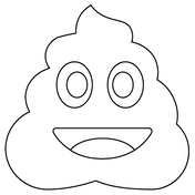 Poop emoji coloring pages free coloring pages