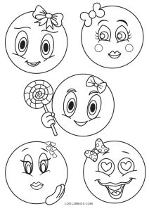 Free printable emoji coloring pages for kids