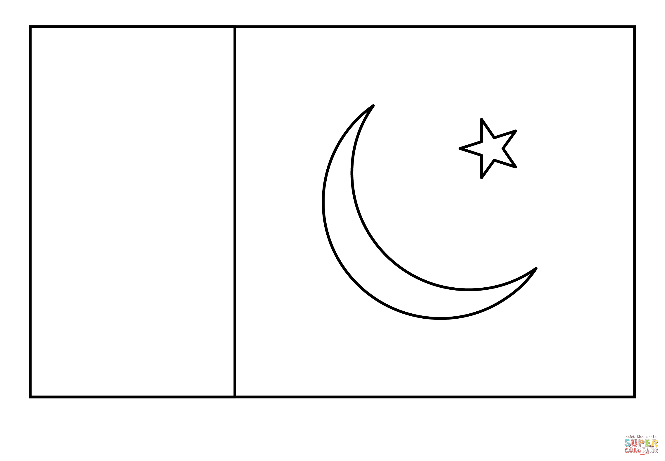 Flag of pakistan emoji coloring page free printable coloring pages