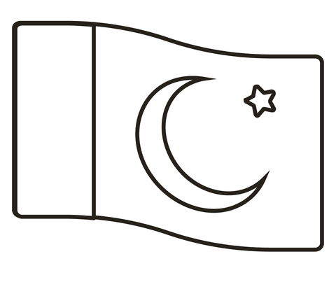 Pakistan flag coloring page free printable coloring pages