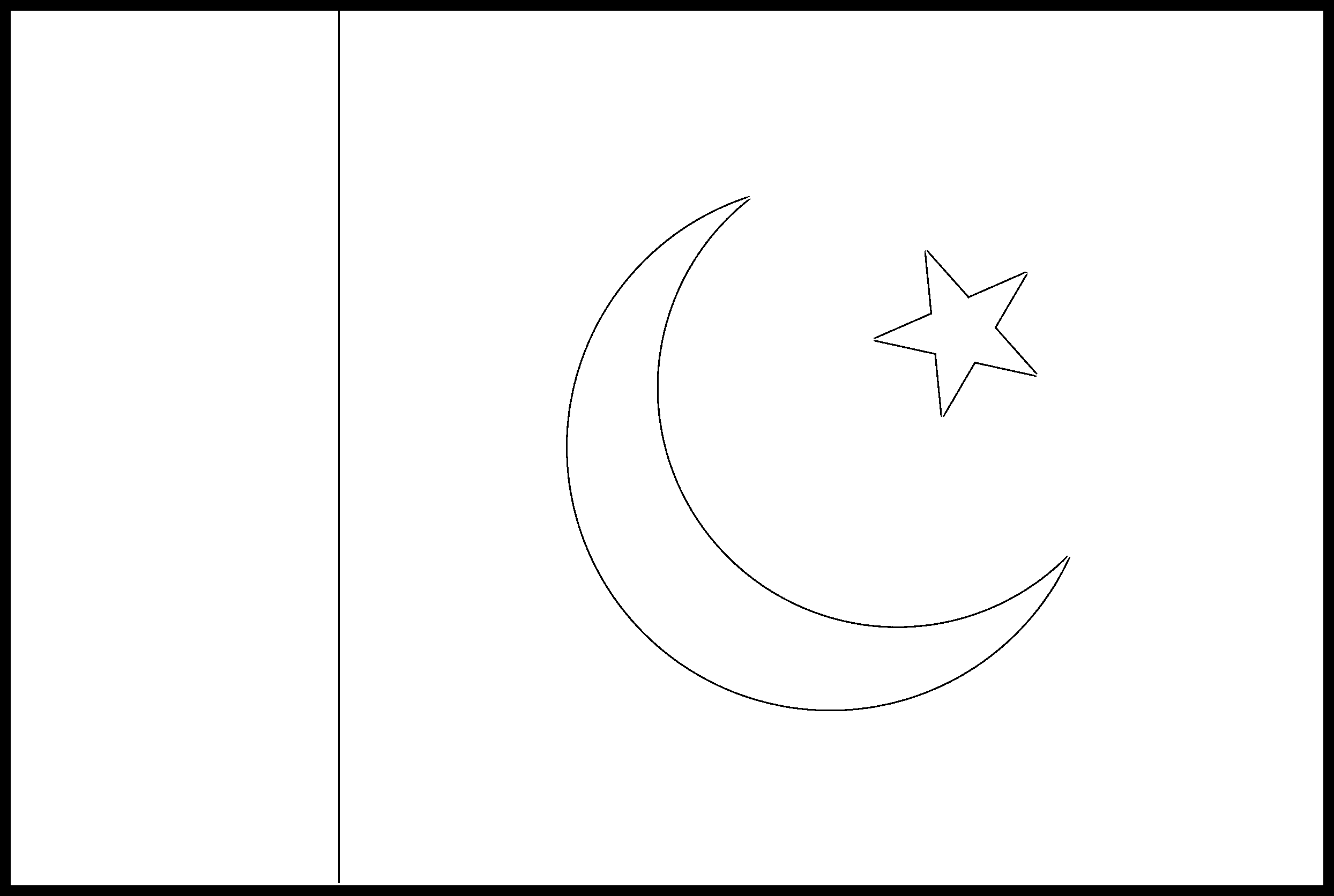 Pakistan flag colouring page â flags web