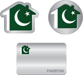 Pakistan flag circle vector images over