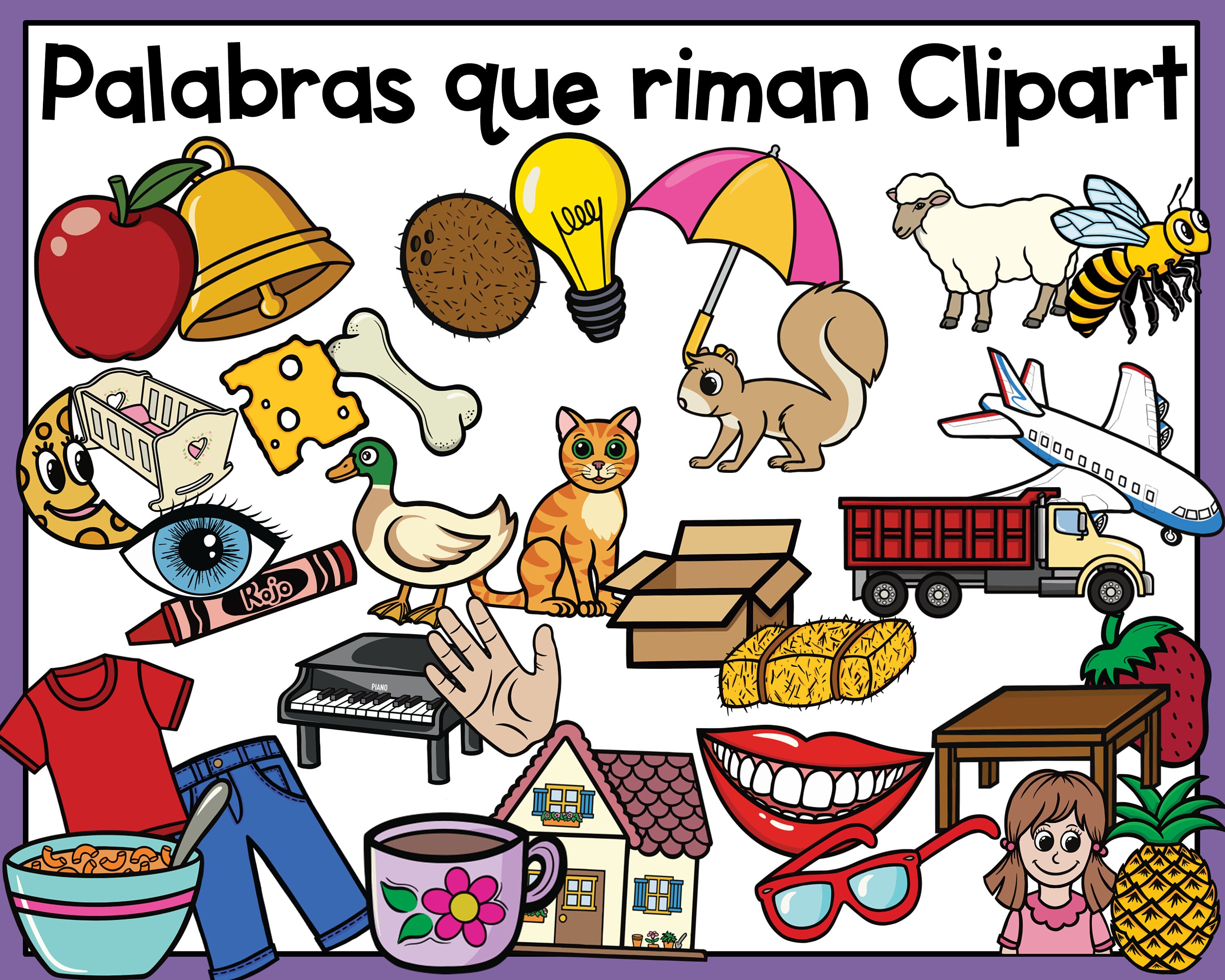 Palabras que riman clipart