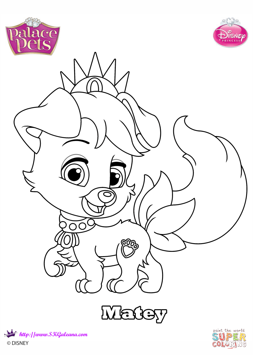 Palace pets matey coloring page free printable coloring pages