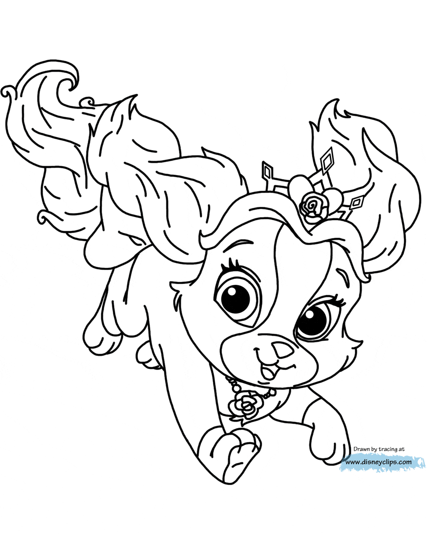 Palace pets coloring pages