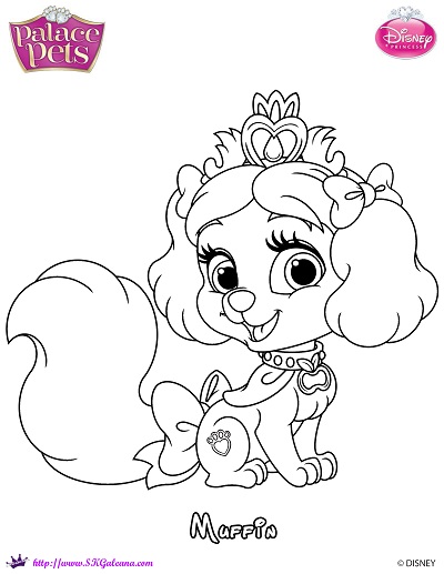 Free princess palace pets muffin coloring page â